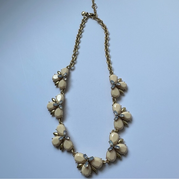 J Crew Gold Tone Rhinestone Statement Necklace - Picture 9 of 12
